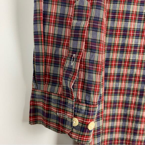 Dr Martens Men’s Red Plaid Cotton Button Down Shirt Size Small - Picture 11 of 13